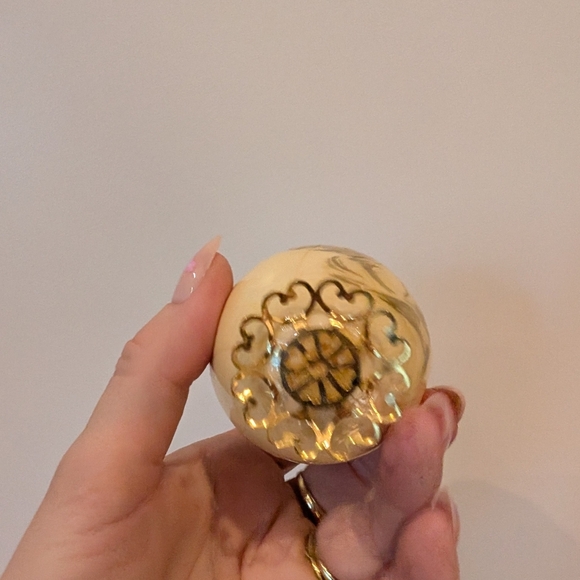 Cream Decorative Egg with Praying Hands Design - Picture 7 of 8